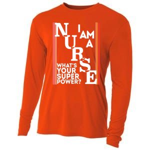 Funny Nurse Cool Nurse Superpower Sarcastic Nurse Graduation Gift Cooling Performance Long Sleeve Crew