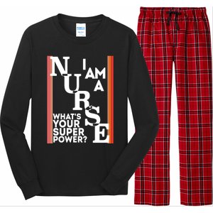 Funny Nurse Cool Nurse Superpower Sarcastic Nurse Graduation Gift Long Sleeve Pajama Set