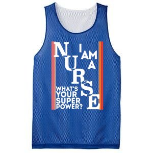 Funny Nurse Cool Nurse Superpower Sarcastic Nurse Graduation Gift Mesh Reversible Basketball Jersey Tank