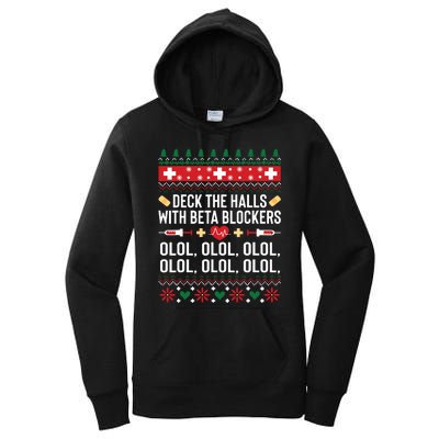 Funny Nurse Christmas Shirts Ugly Xmas Gift Women's Pullover Hoodie