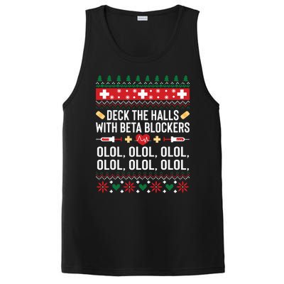 Funny Nurse Christmas Shirts Ugly Xmas Gift PosiCharge Competitor Tank