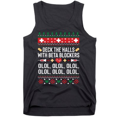 Funny Nurse Christmas Shirts Ugly Xmas Gift Tank Top