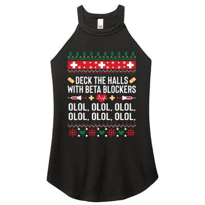 Funny Nurse Christmas Shirts Ugly Xmas Gift Women’s Perfect Tri Rocker Tank