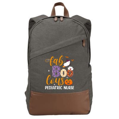 Fabulous Nurse Costume Faboolous Pediatric Nurse Boo Crew Great Gift Cotton Canvas Backpack