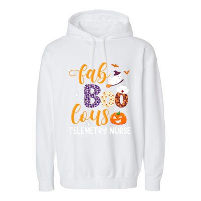 Fabulous Nurse Costume Faboolous Telemetry Nurse Boo Crew Cute Gift Garment-Dyed Fleece Hoodie