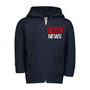 Fake News Costume Toddler Zip Fleece Hoodie