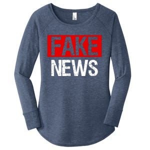 Fake News Costume Women's Perfect Tri Tunic Long Sleeve Shirt