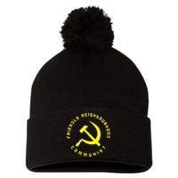 Friendly Neighbourhood Communist Funny Communism Pom Pom 12in Knit Beanie