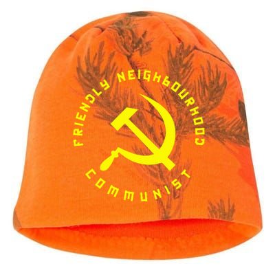 Friendly Neighbourhood Communist Funny Communism Kati - Camo Knit Beanie