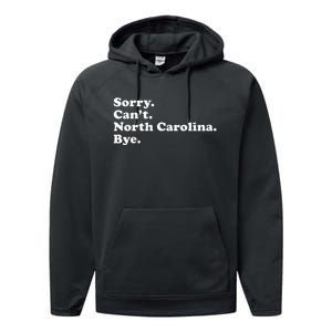 Funny North Carolina Performance Fleece Hoodie