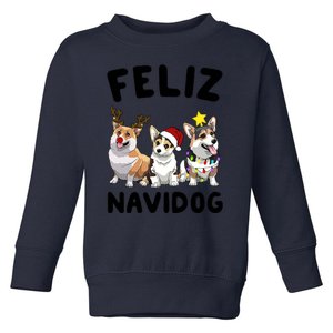 Feliz Navidog Christmas Toddler Sweatshirt