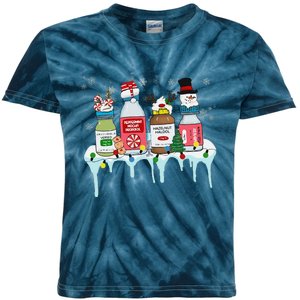 Funny Nurse Christmas Nicu Christmas Doctor Er Nurse Xmas Kids Tie-Dye T-Shirt