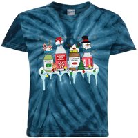 Funny Nurse Christmas Nicu Christmas Doctor Er Nurse Xmas Kids Tie-Dye T-Shirt