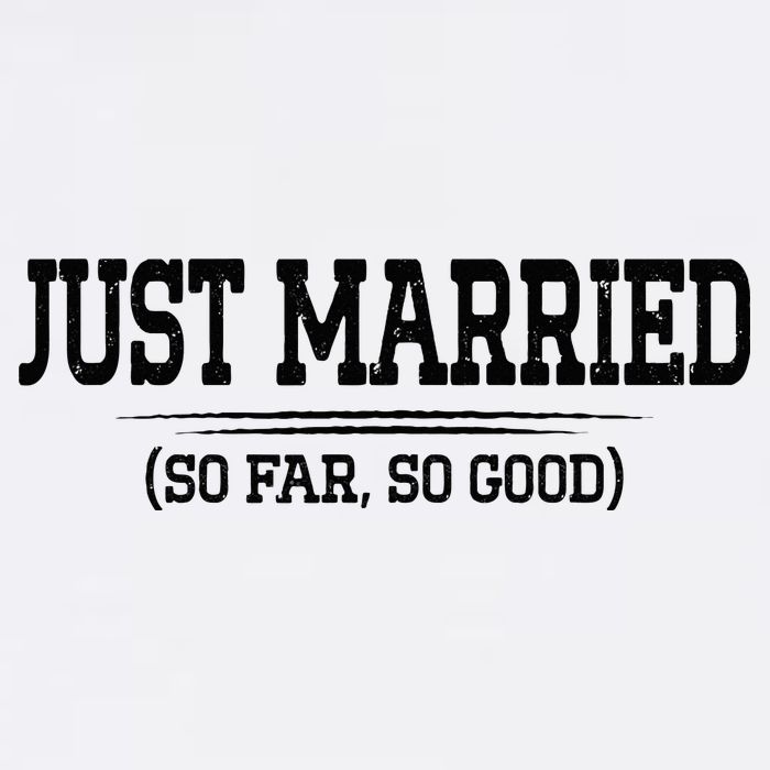 Funny Newlywed Couple Just Married So Far So Good Husband Cooling Performance Crew T-Shirt