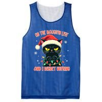 Funny Naughty Cat Santa Tangled Up In Christmas Lights Great Gift Mesh Reversible Basketball Jersey Tank