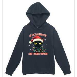 Funny Naughty Cat Santa Tangled Up In Christmas Lights Great Gift Urban Pullover Hoodie