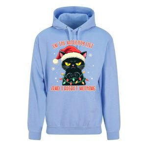 Funny Naughty Cat Santa Tangled Up In Christmas Lights Great Gift Unisex Surf Hoodie