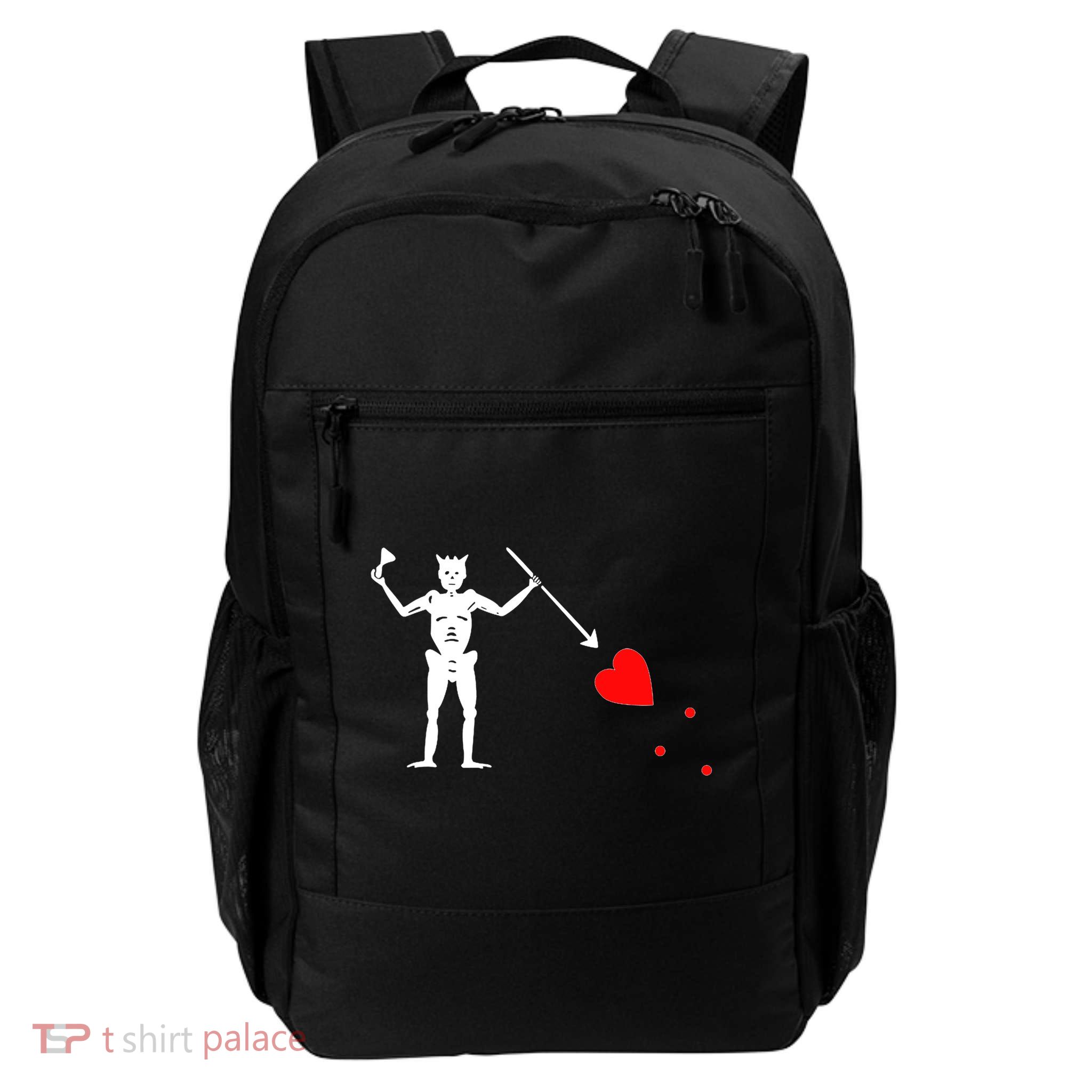 Funny North Carolina Pirate Flag Gift OBX Blackbeards Jolly Roger Gift Daily Commute Backpack
