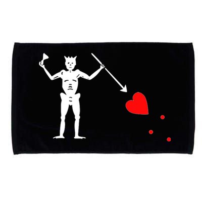 Funny North Carolina Pirate Flag Gift OBX Blackbeards Jolly Roger Gift Microfiber Hand Towel