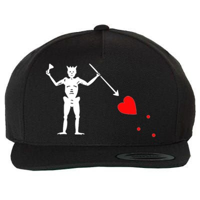 Funny North Carolina Pirate Flag Gift OBX Blackbeards Jolly Roger Gift Wool Snapback Cap