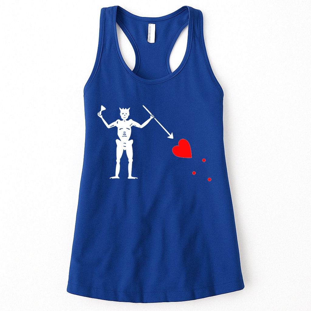 Funny North Carolina Pirate Flag Gift OBX Blackbeards Jolly Roger Gift Womens Tank Top