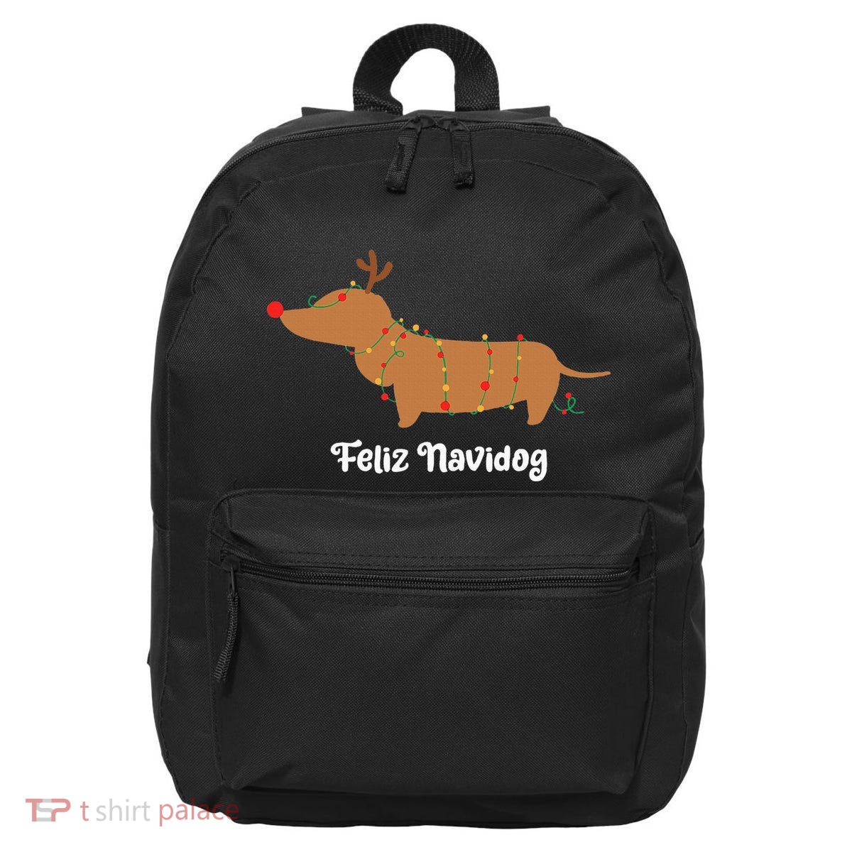 Feliz Navidog Christmas 16 in Basic Backpack