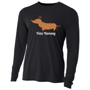 Feliz Navidog Christmas Cooling Performance Long Sleeve Crew