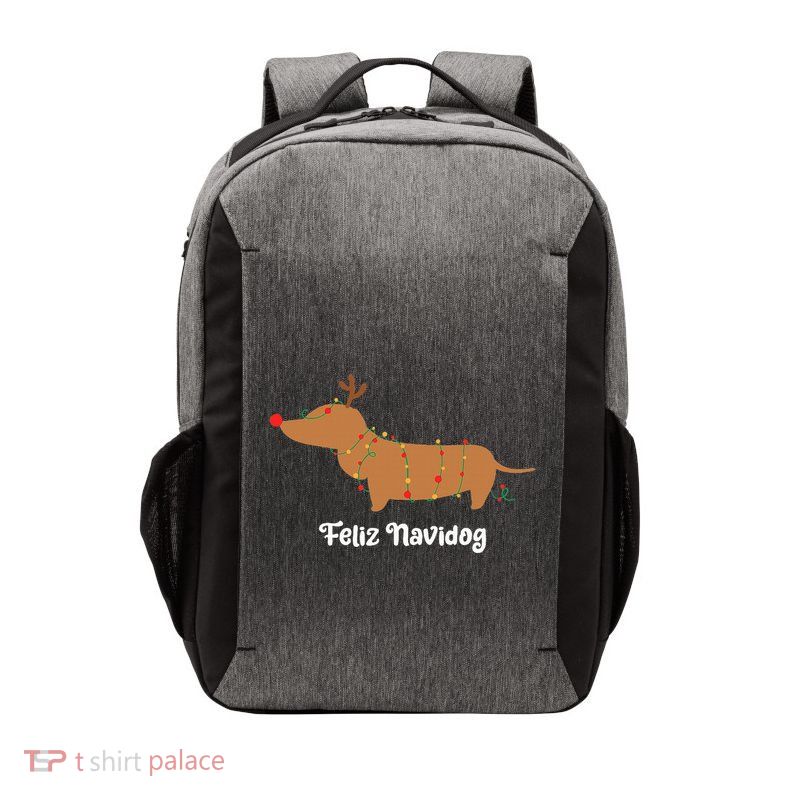Feliz Navidog Christmas Vector Backpack