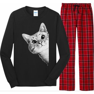 Funny Ninja Cat Meme Gift Long Sleeve Pajama Set