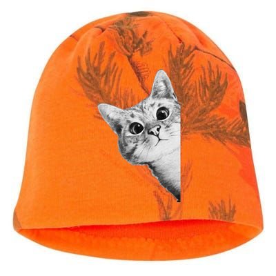 Funny Ninja Cat Meme Gift Kati - Camo Knit Beanie