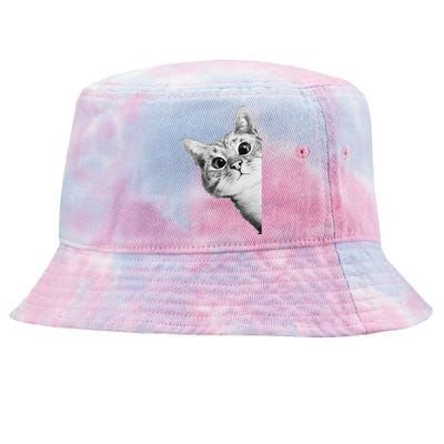 Funny Ninja Cat Meme Gift Tie-Dyed Bucket Hat