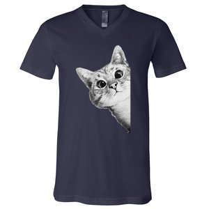 Funny Ninja Cat Meme Gift V-Neck T-Shirt