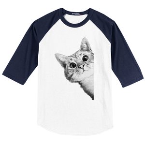 Funny Ninja Cat Meme Gift Baseball Sleeve Shirt