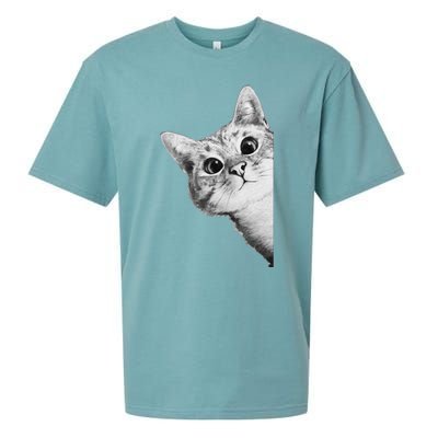 Funny Ninja Cat Meme Gift Sueded Cloud Jersey T-Shirt