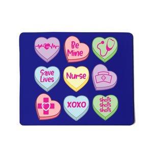 Funny Nurse Conversation Hearts Valentines Day Gift Mousepad