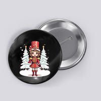 Female Nutcracker Christmas Themed  Button