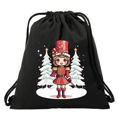 Female Nutcracker Christmas Themed  Drawstring Bag