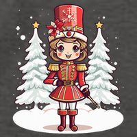 Female Nutcracker Christmas Themed  Vector Backpack