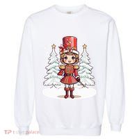 Female Nutcracker Christmas Themed  Garment-Dyed Sweatshirt
