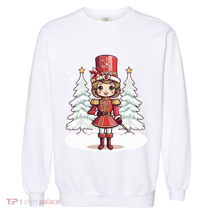 Female Nutcracker Christmas Themed  Garment-Dyed Sweatshirt