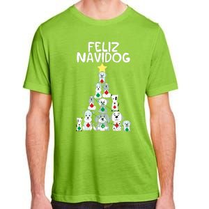 Feliz Navidog Christmas Dog Funny Cute Xmas Tree Adult ChromaSoft Performance T-Shirt