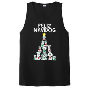 Feliz Navidog Christmas Dog Funny Cute Xmas Tree PosiCharge Competitor Tank