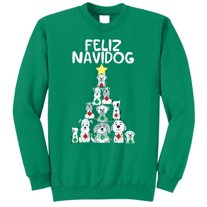 Feliz Navidog Christmas Dog Funny Cute Xmas Tree Sweatshirt