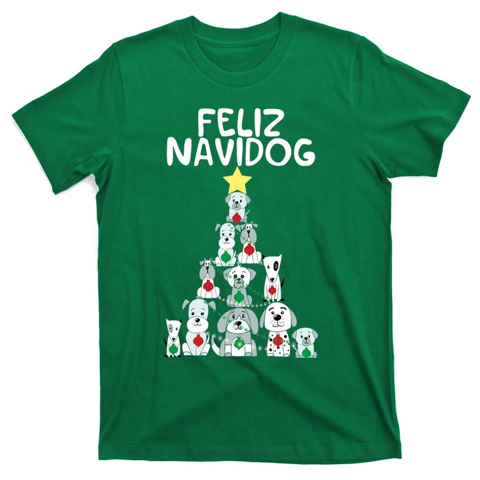 Feliz Navidog Christmas Dog Funny Cute Xmas Tree T-Shirt