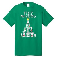 Feliz Navidog Christmas Dog Funny Cute Xmas Tree Tall T-Shirt