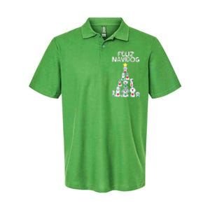 Feliz Navidog Christmas Dog Funny Cute Xmas Tree Softstyle Adult Sport Polo