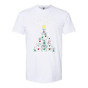 Feliz Navidog Christmas Dog Funny Cute Xmas Tree Softstyle CVC T-Shirt