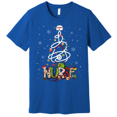 Funny Nurse Christmas Cute Xmas Nursing Scrub Top Gift Premium T-Shirt