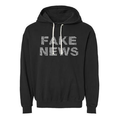 Fake News Conservative Republican Garment-Dyed Fleece Hoodie