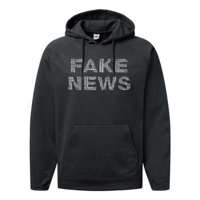 Fake News Conservative Republican Performance Fleece Hoodie